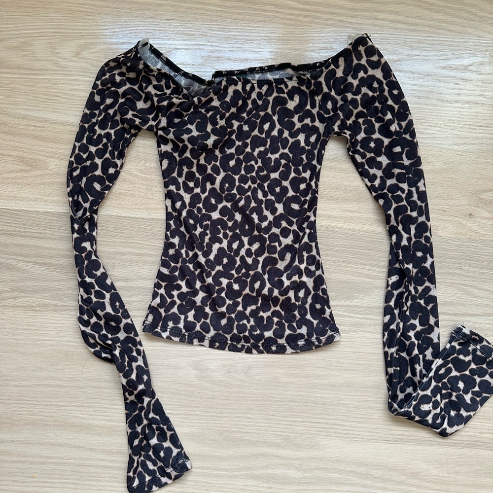 Wild Fable Leopard Sheer Top